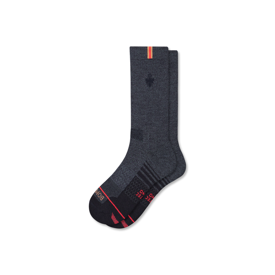 Men's Merino Wool Blend Run Calf Socks - Outdoor Office Wear
