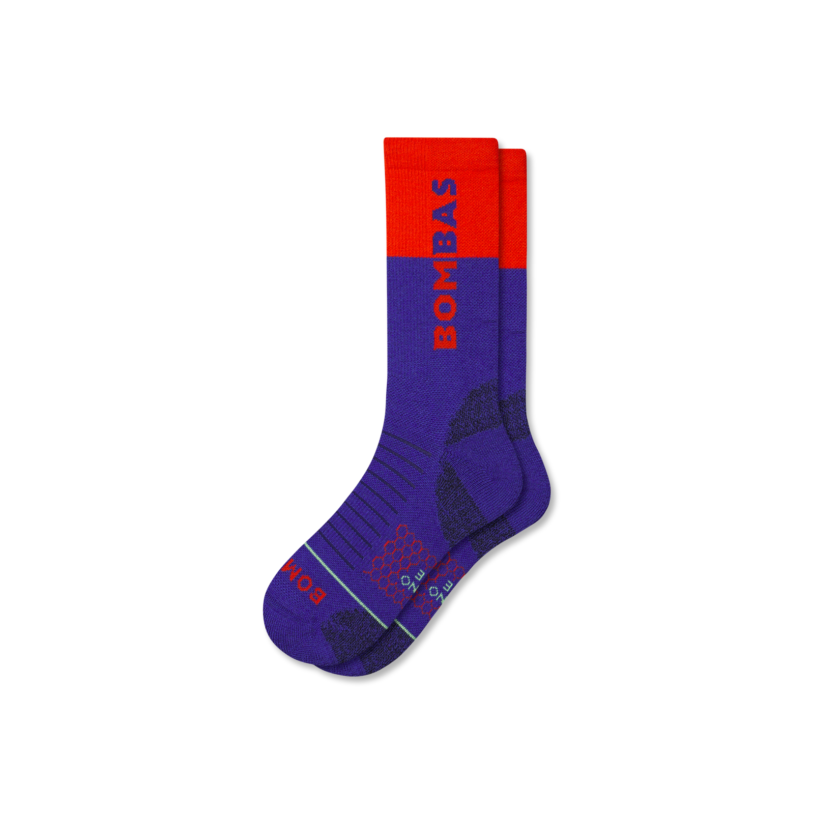 Merino Wool Blend Hiking Calf Socks - lava blue L [9719]