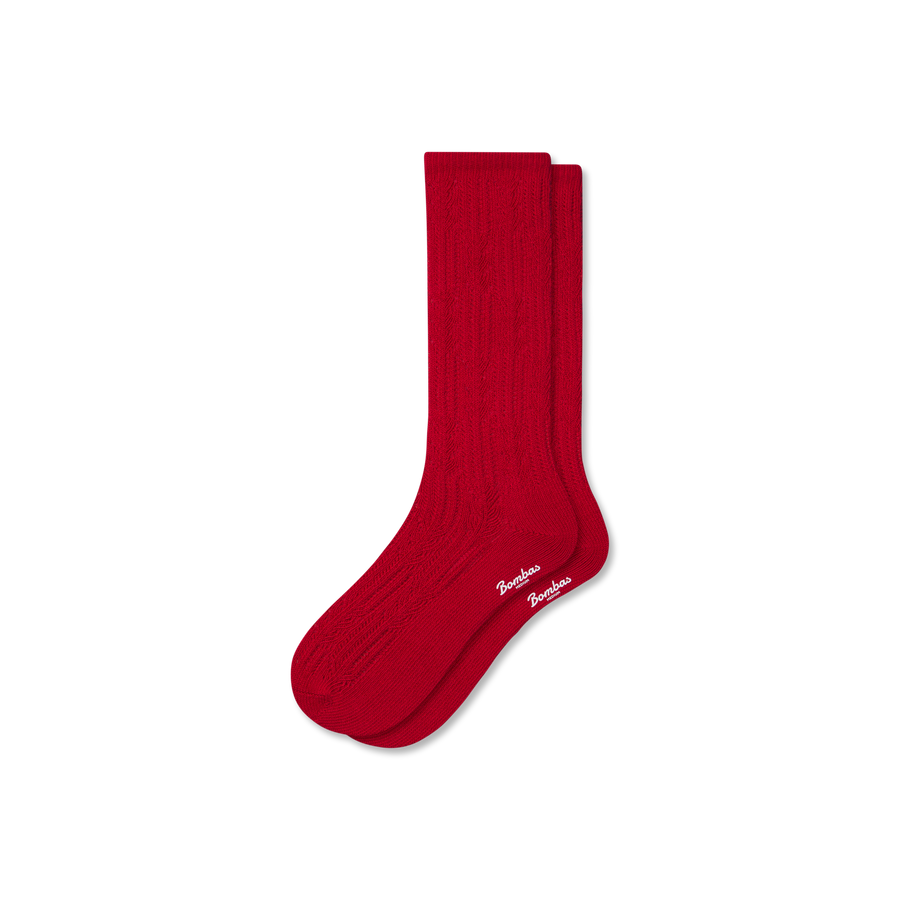 Women's Pointelle Calf Socks - Smooth Travel Step