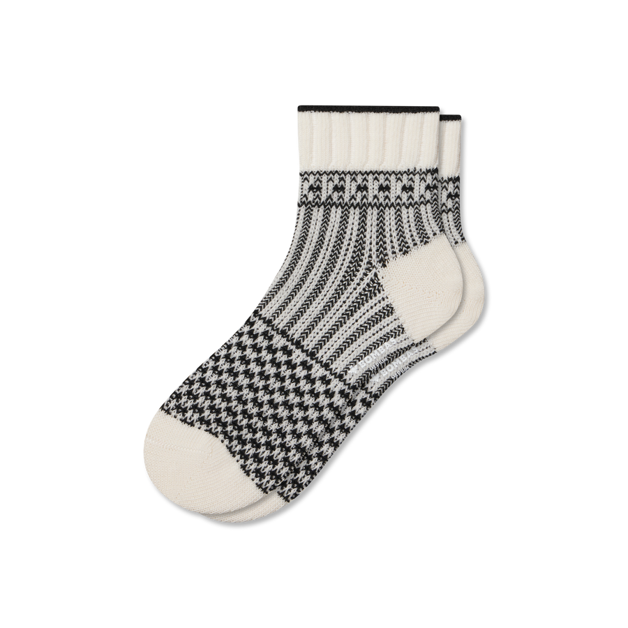 Women's Merino Wool Blend Sweater Quarter Socks - Everyday Hike Fit