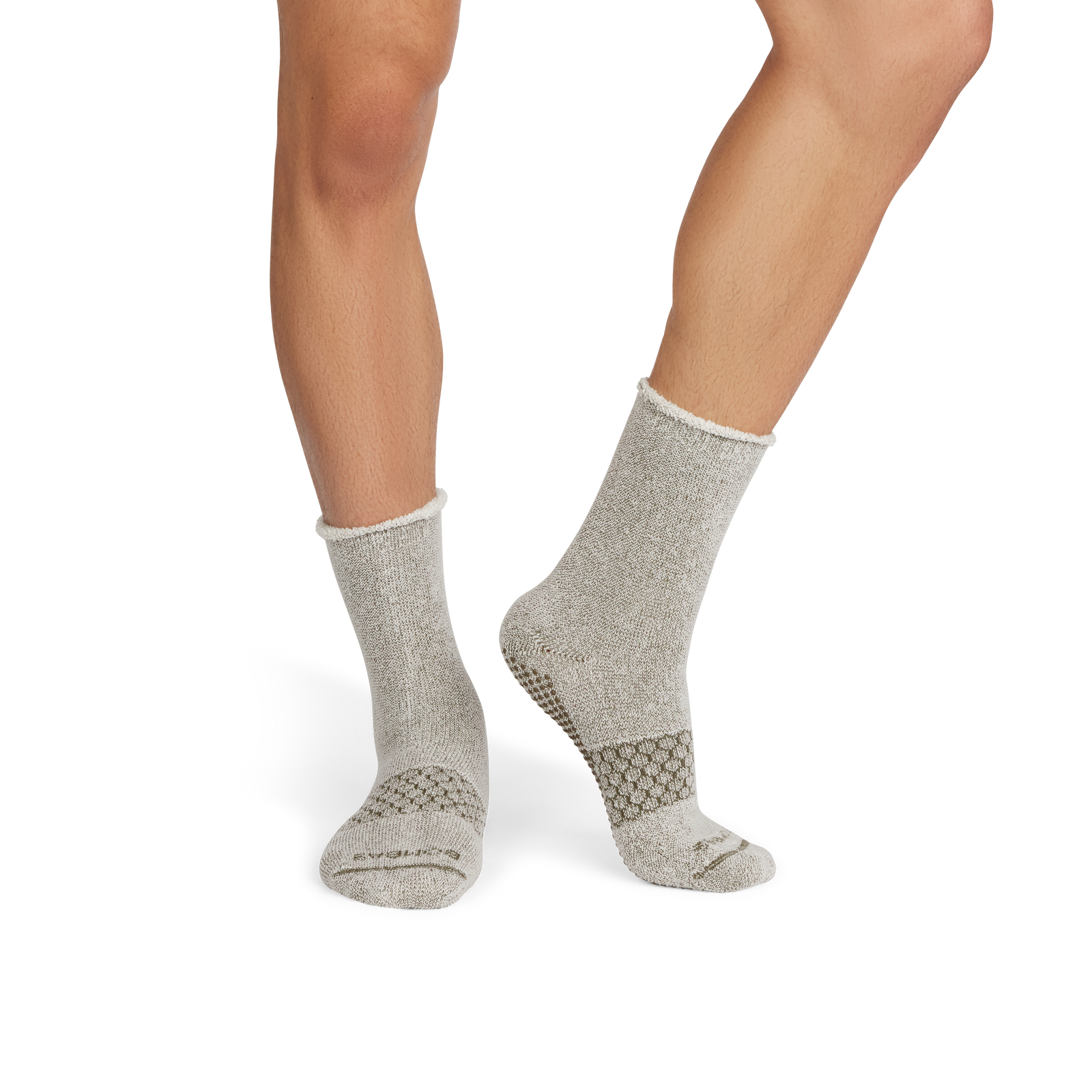 Merino Wool Blend Gripper Sweatshirt Socks - Slate Green MO1 [9805]