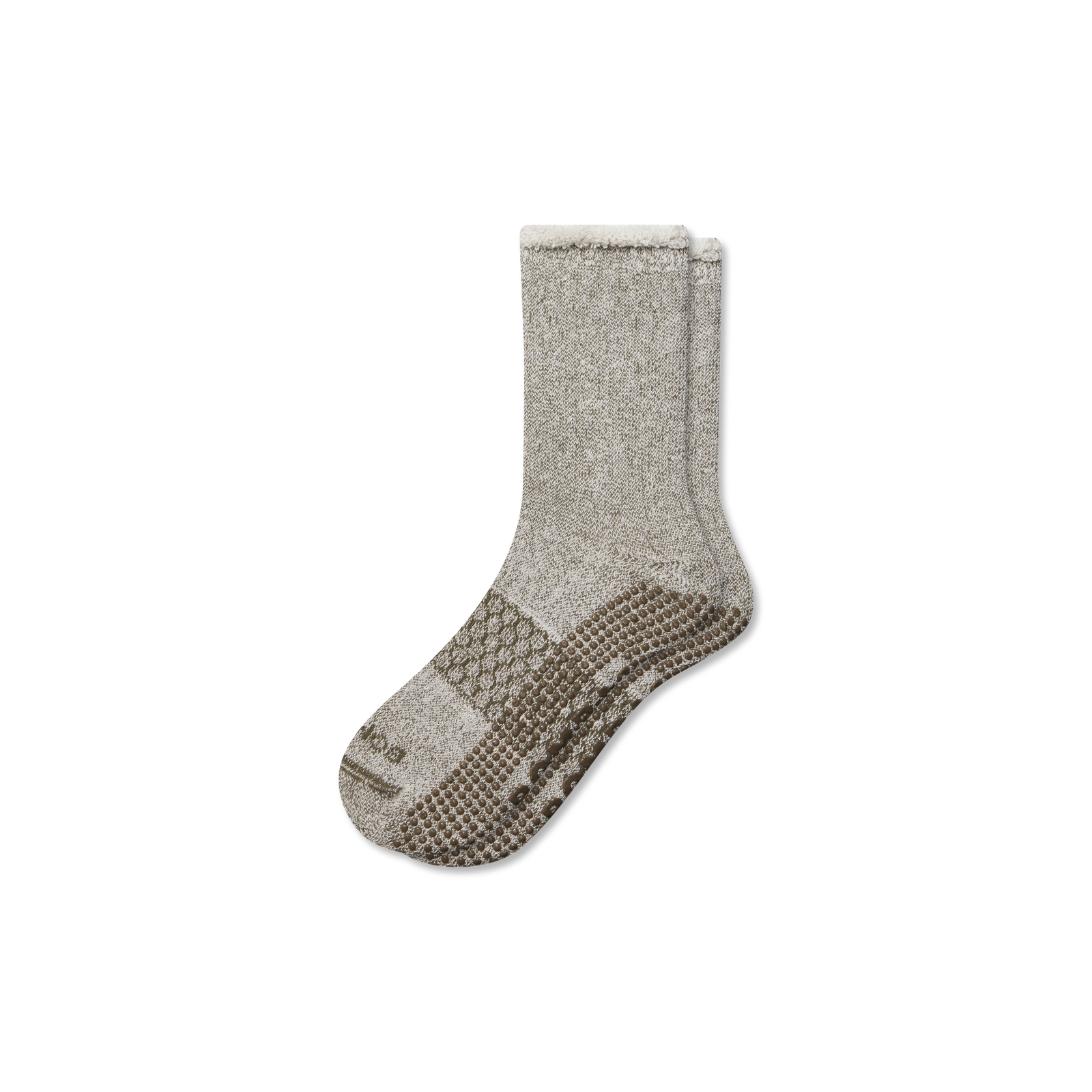 Merino Wool Blend Gripper Sweatshirt Socks - Slate Green L [9805]