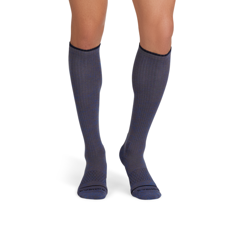 Merino Wool Everyday Compression Socks (15-20mmHg) - dusted cocoa midnight navy MO1 [9821]
