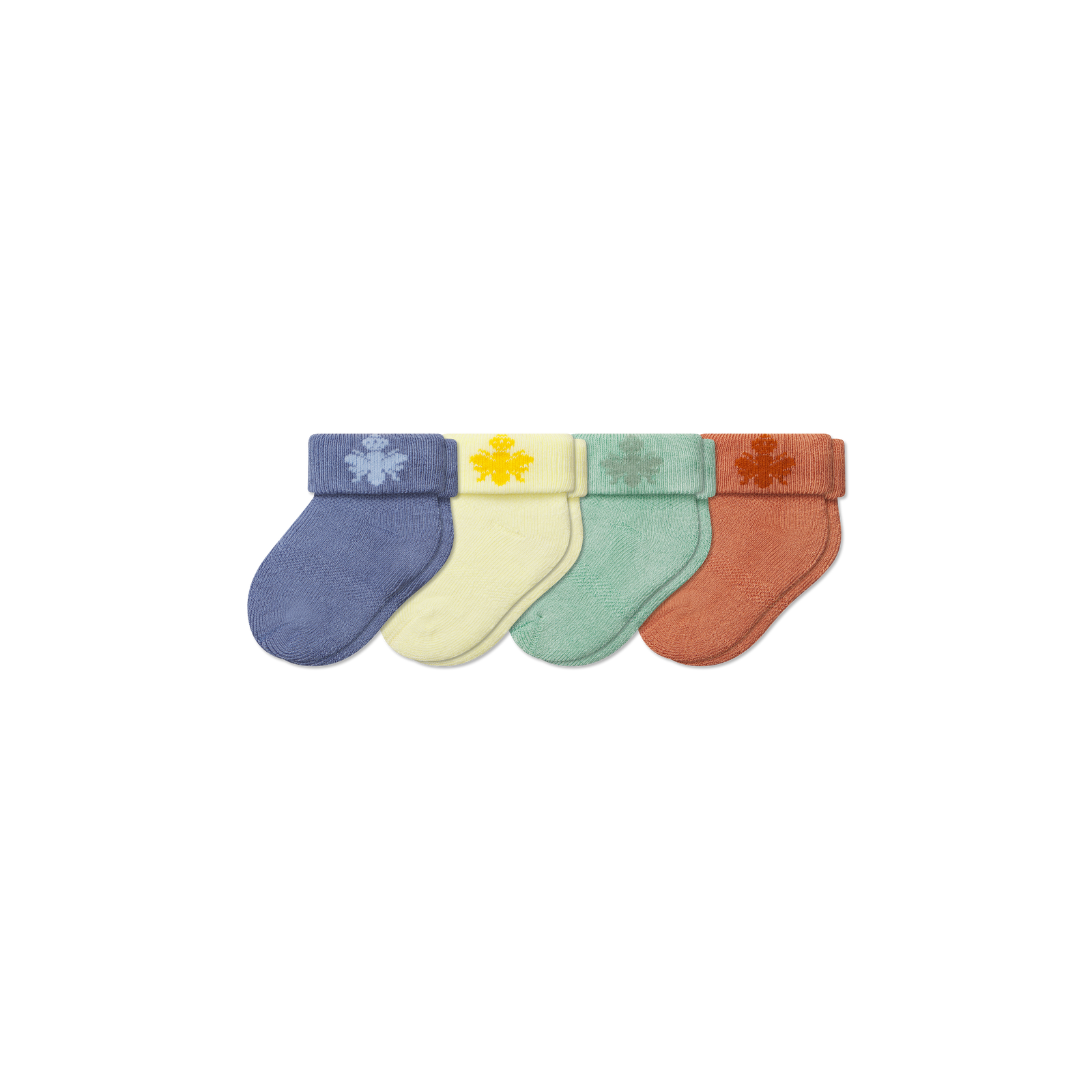 Baby Socks 4-Pack (0-6 Months) - blue jade mix L [9891]