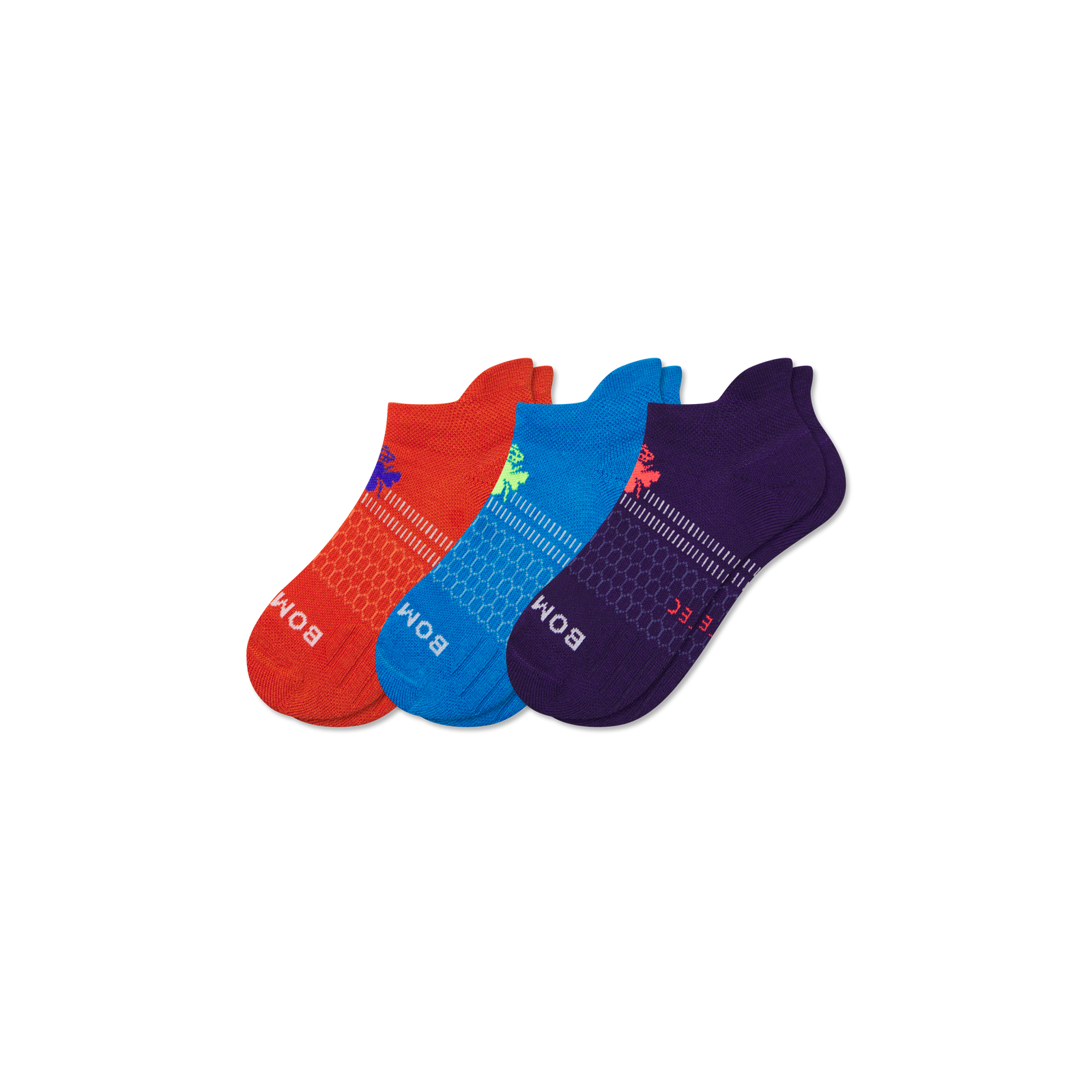 Youth All-Purpose Performance Ankle Sock 3-Pack - burnt orange mix L [9921]
