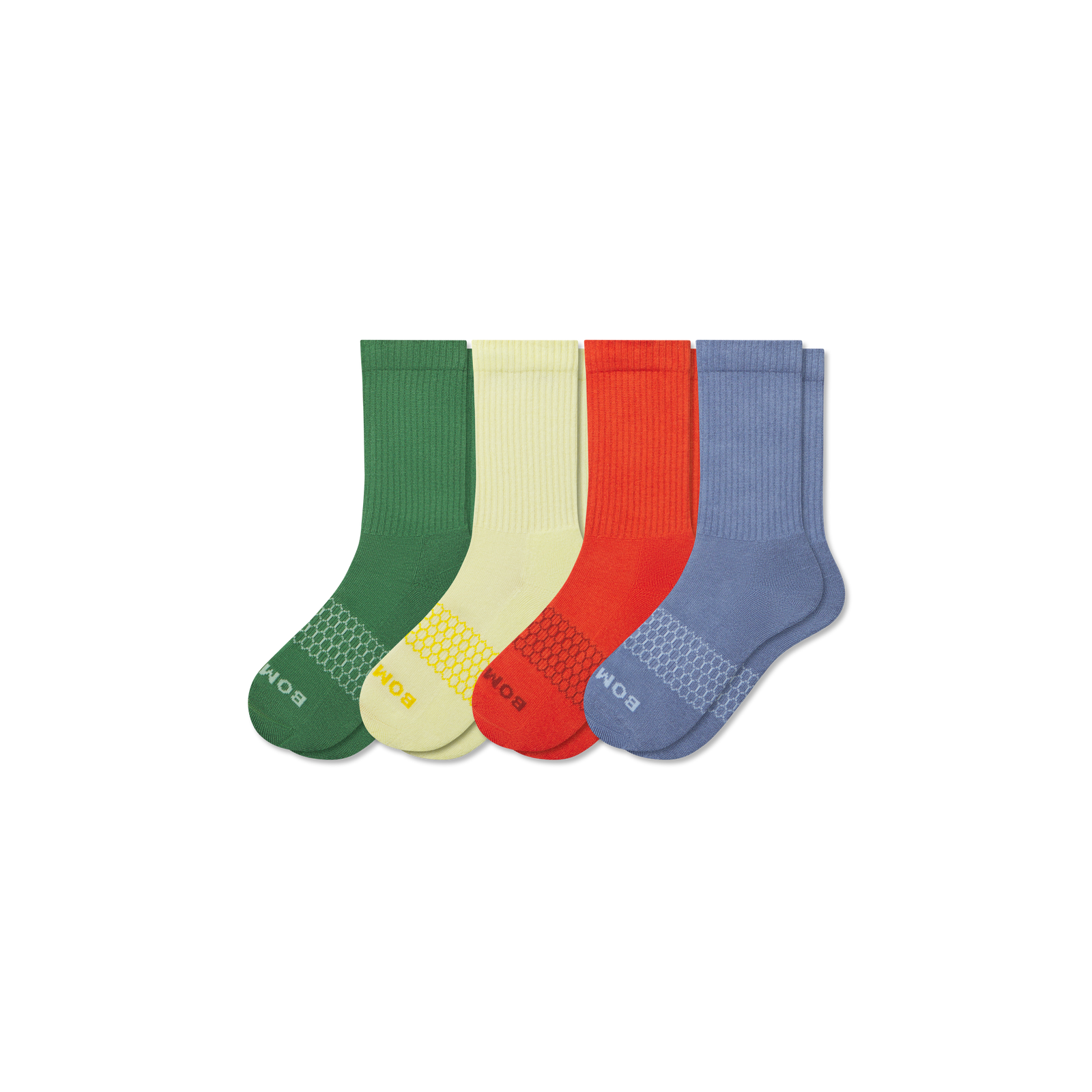 Youth Solids Calf Sock 4-pack - blue moss mix L [9939]