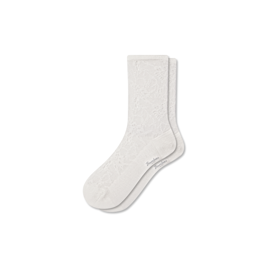 Women’s Floral Lace Half Calf Socks - Cozy Home Move