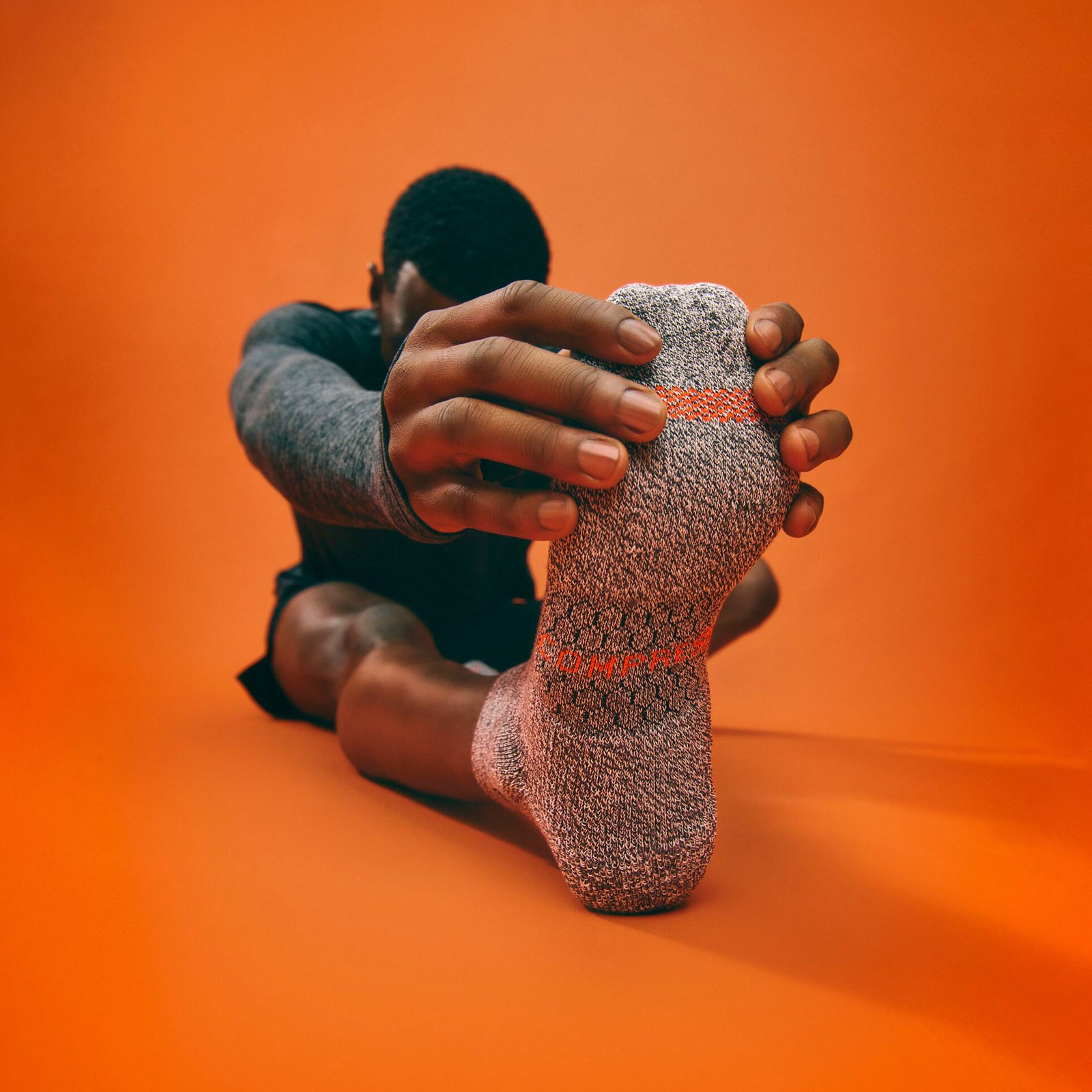Men's Performance Compression Ankle Socks - Charcoal MO1 [Lifestyle]