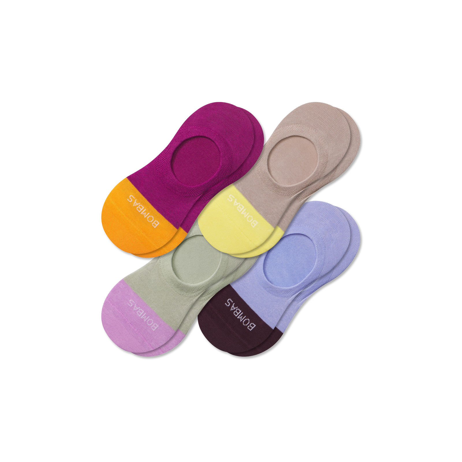 Lightweight No Show Socks - magenta blue mix [9081]