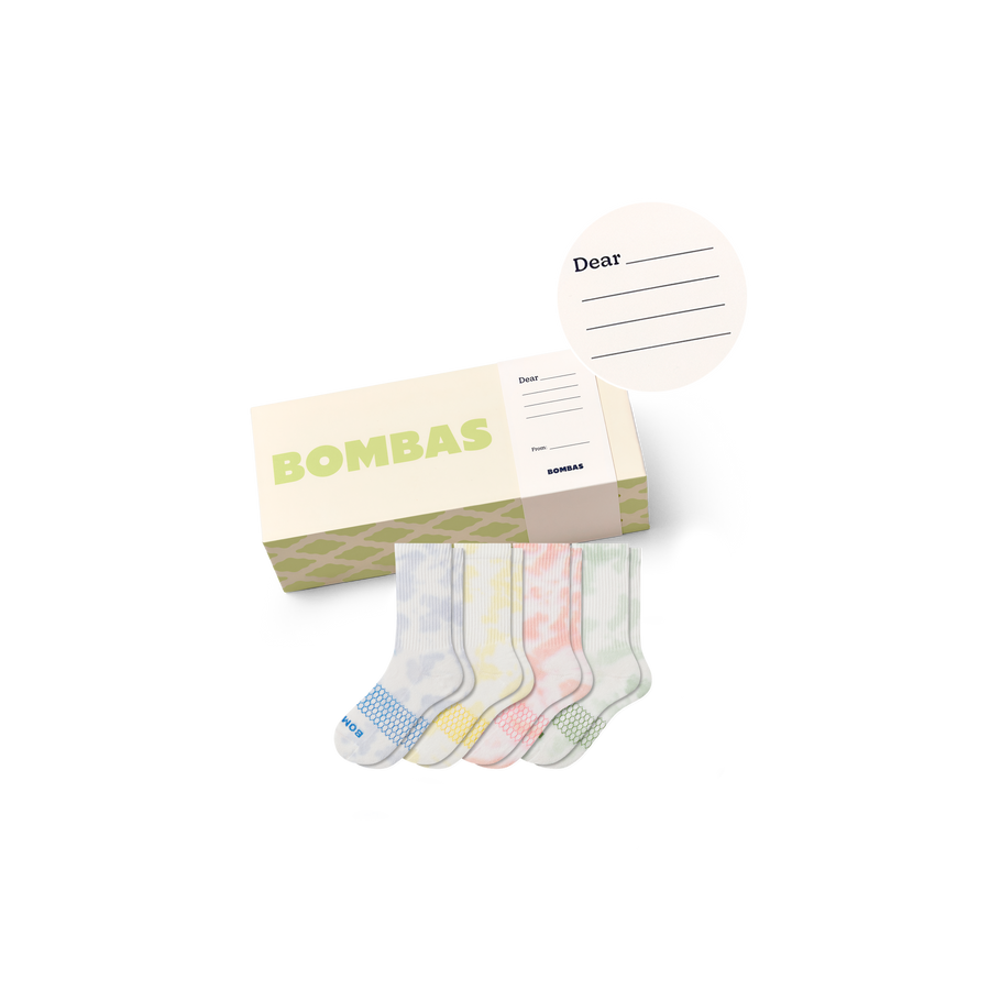 Youth Celebration Calf Sock 4-Pack Gift Box - Party Ready