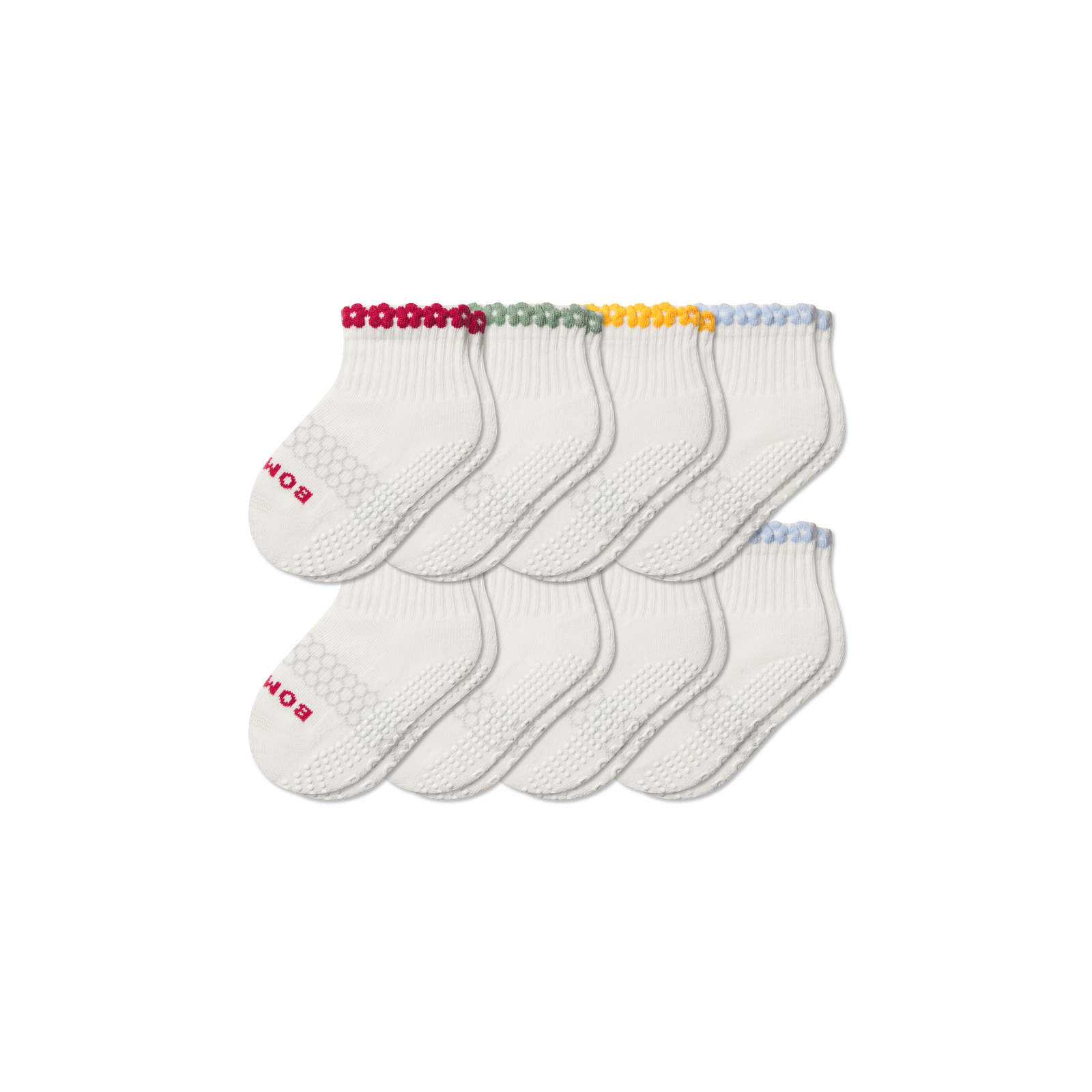 Toddler Daisy Chain Gripper Calf Sock 8-Pack - Amber Floral Mix L