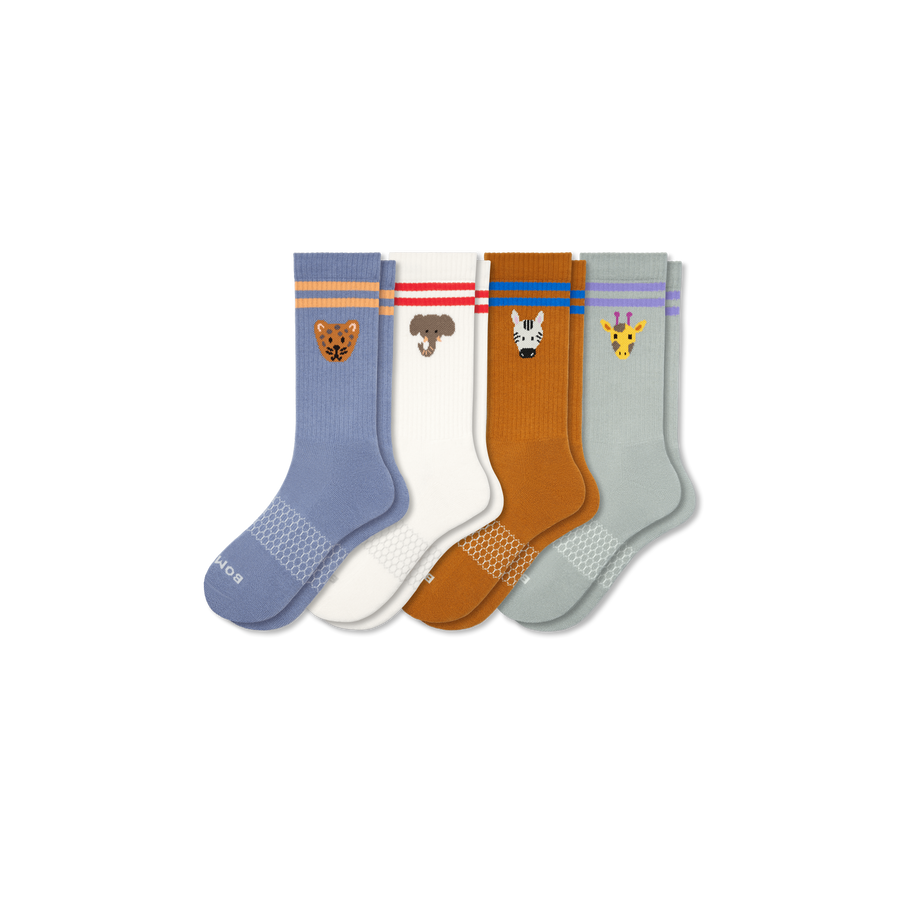 Women's Safari Stripe Calf Sock 4-Pack - Fresh Shift Pair