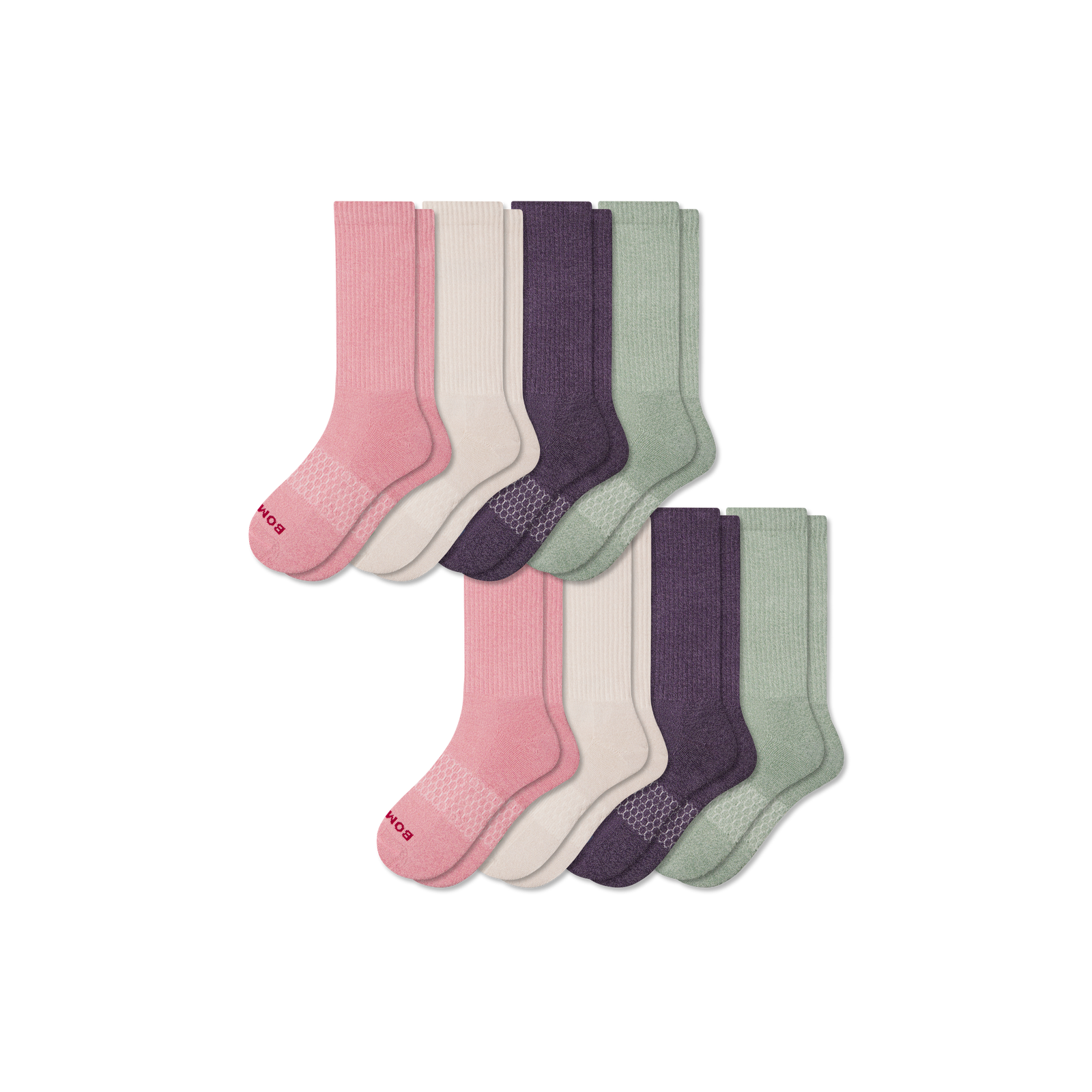 Women's Calf Sock 8-Pack - Birch Rose Mix L