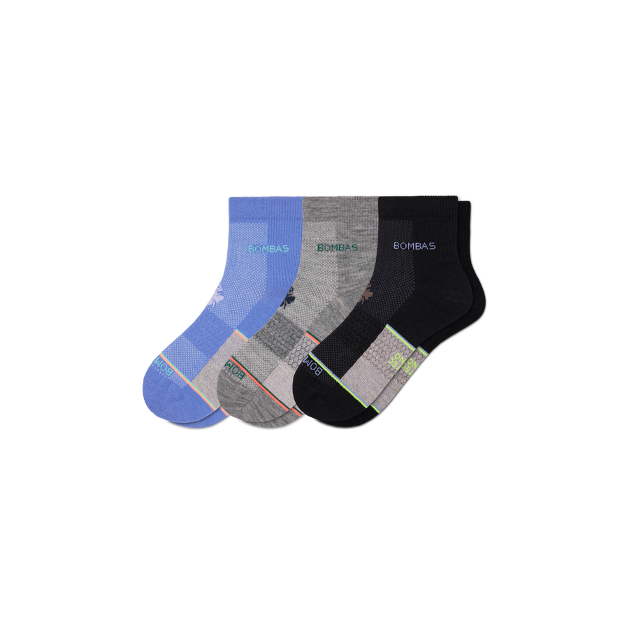 Men's UltraLite Sport Merino Wool Blend Quarter Sock 3-Pack - Fresh Lounge Step