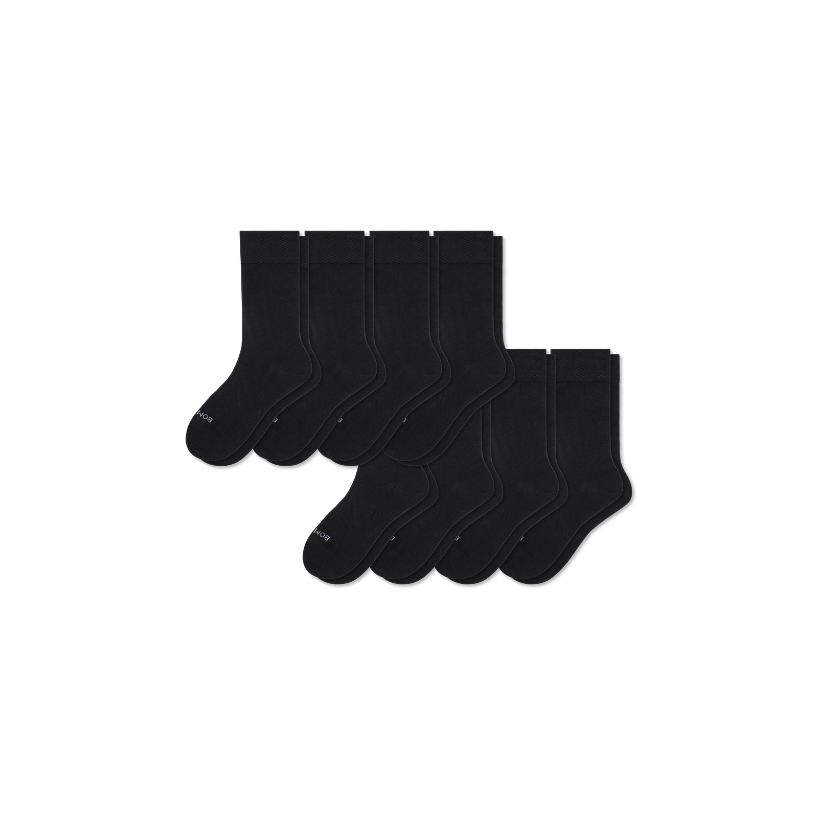 Youth Lightweight Calf Sock 8-Pack - Black