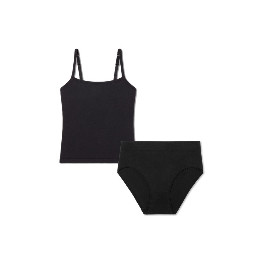 Women's Built-In Bra Seamless Cami + High Rise Brief Pack - Soft Comfort Layer