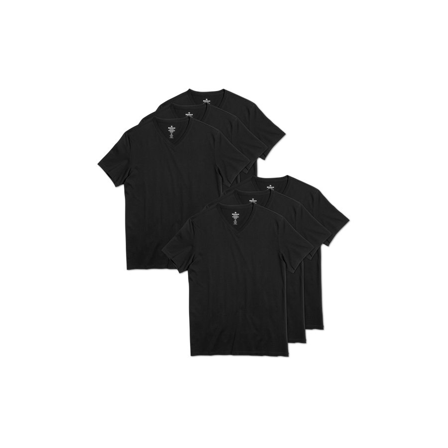 Men's Pima Cotton V-Neck T-Shirt 6-Pack - Casual Morning Cut