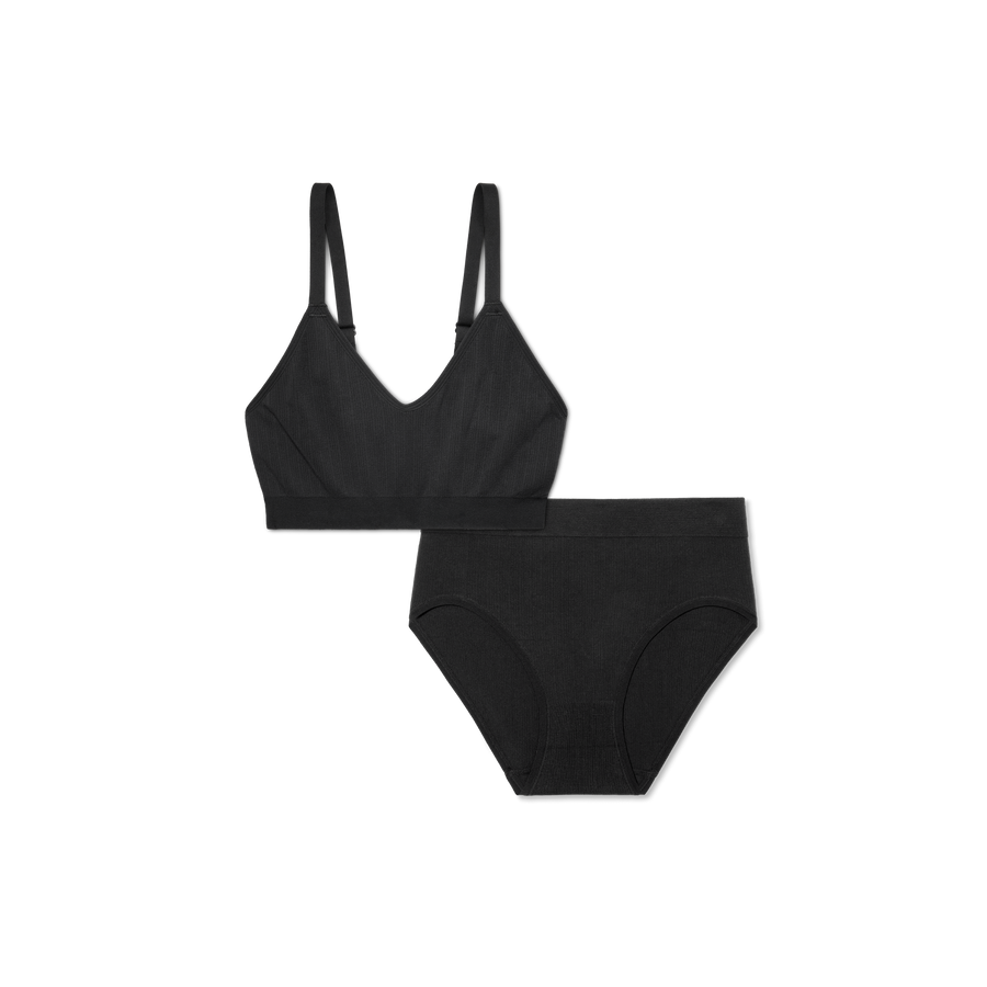 Women’s Seamless Scoop Bralette + High Rise Brief Pack - Gentle All Day Support
