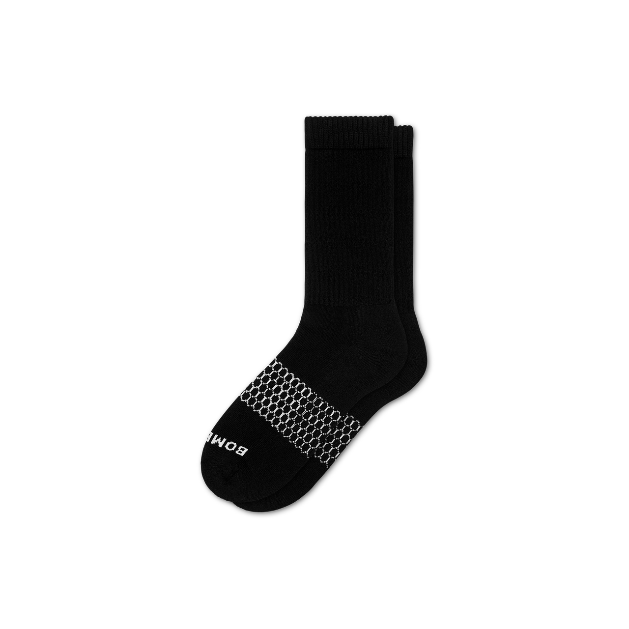 Men's Solids Calf Sock - black - 1