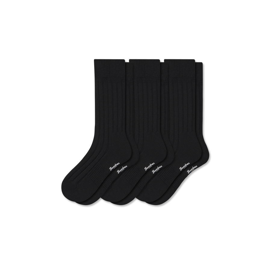 Women's Merino Cashmere Blend Rib Calf Sock 3-Pack - Easy Office Move