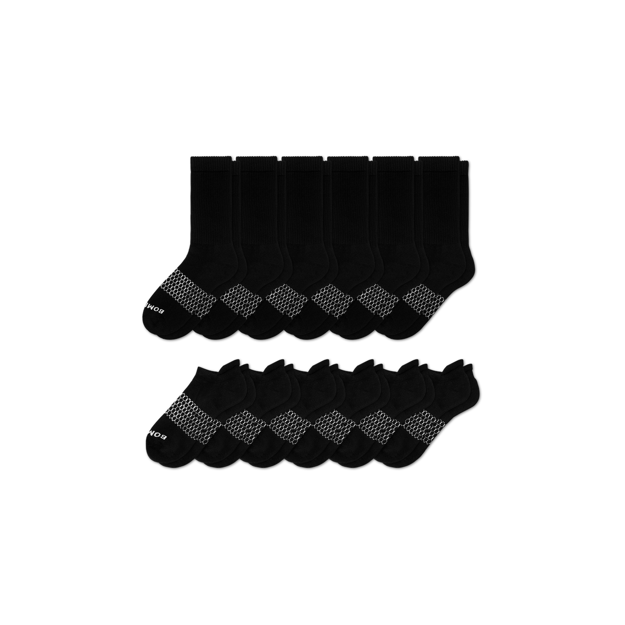 Women's Calf & Ankle Sock 12-Pack - black - 1