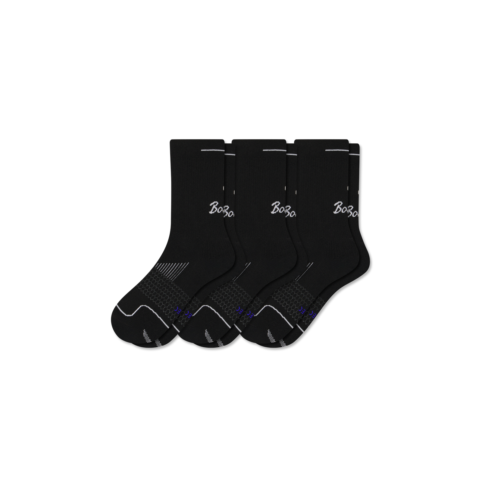Men's Running Half Calf Sock 3-Pack - black mix L