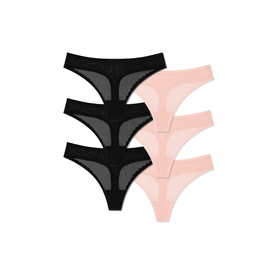 Women’s SoftMesh Thong 6-Pack - Smooth Edge