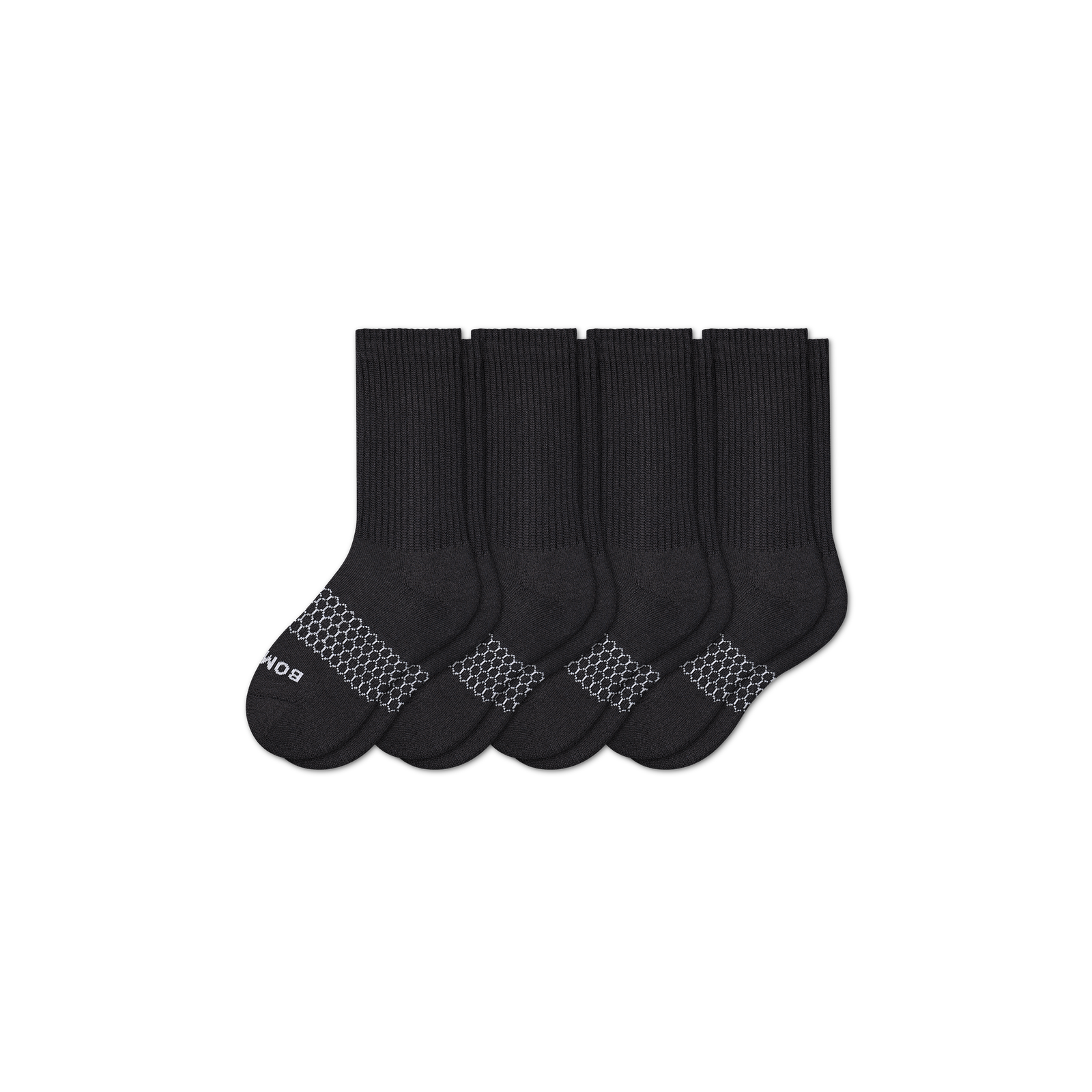 Youth Solids Calf Sock 4-Pack - black-solids - 2