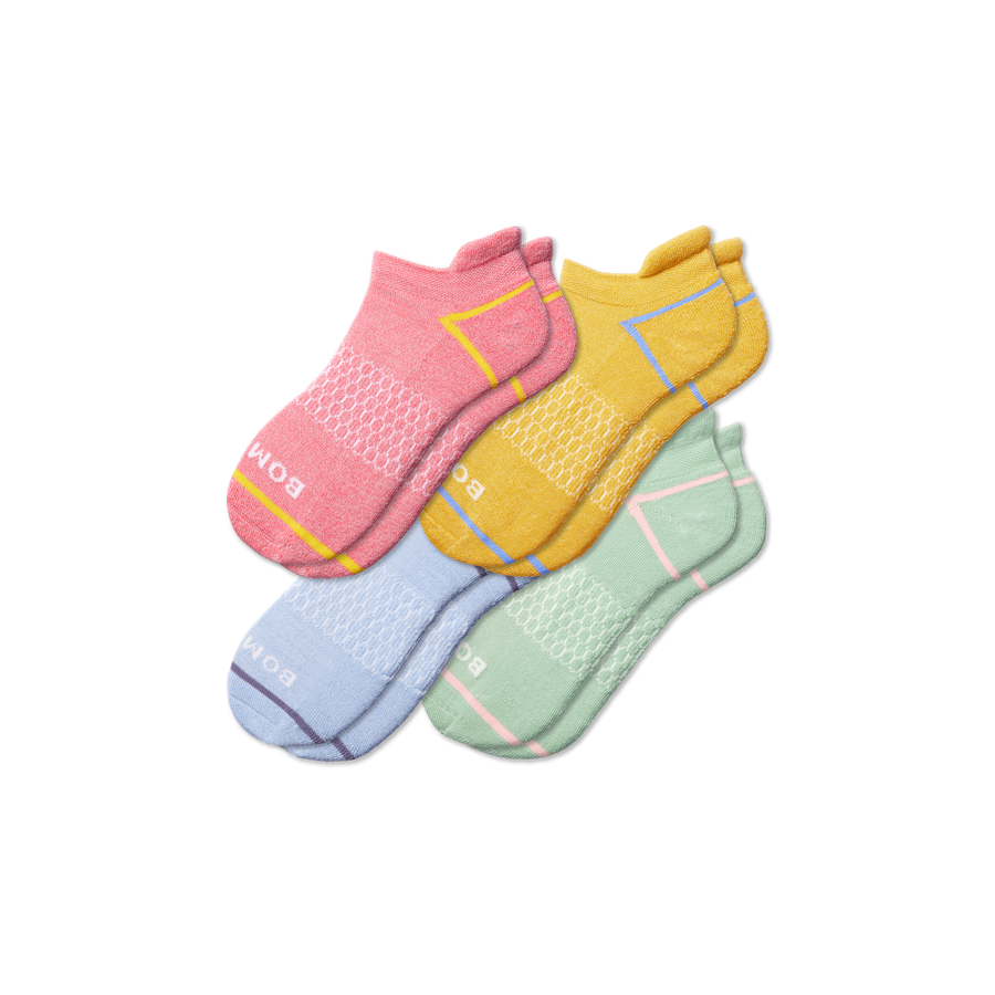 Women's Border Stripe Ankle Sock 4-Pack - Fresh Wear