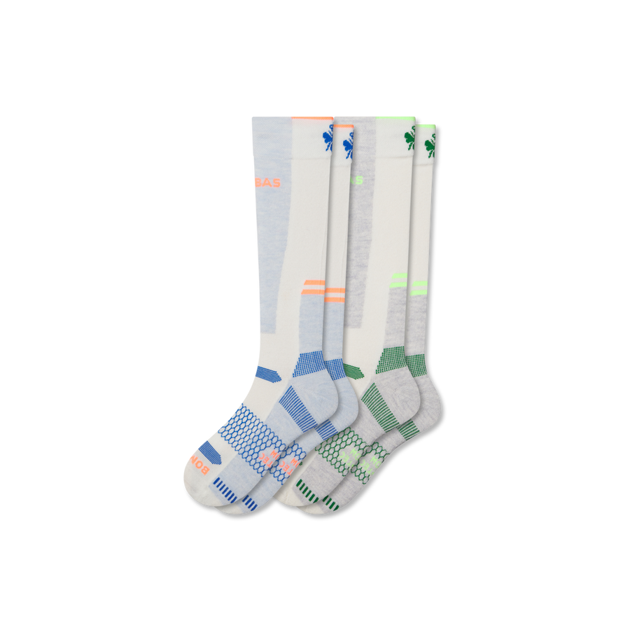 Men's Mid-Cushion Merino Wool Blend Ski & Snowboard Sock 2-Pack - Comfort Trail Support