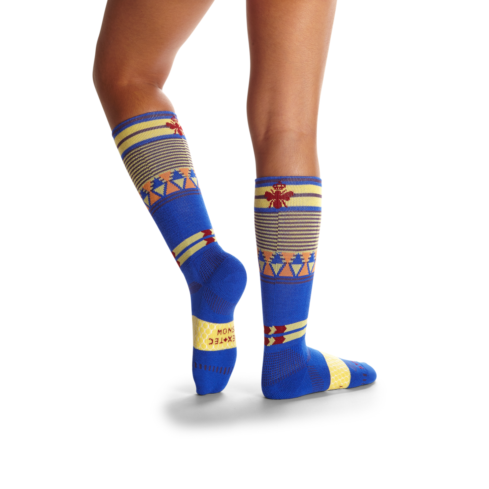 Youth Heavyweight Merino Wool Ski & Snowboard Sock 3-Pack - bluebird-red-mix - 3