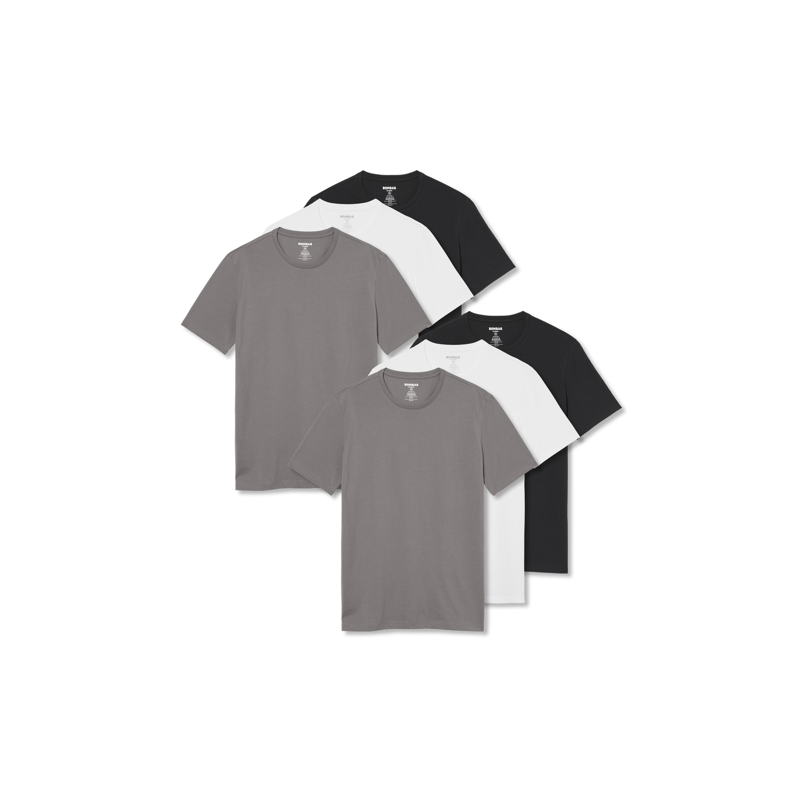 Men's Pima Cotton Slim Crew Neck T-Shirt 6-Pack - Boulder Neutral Mix