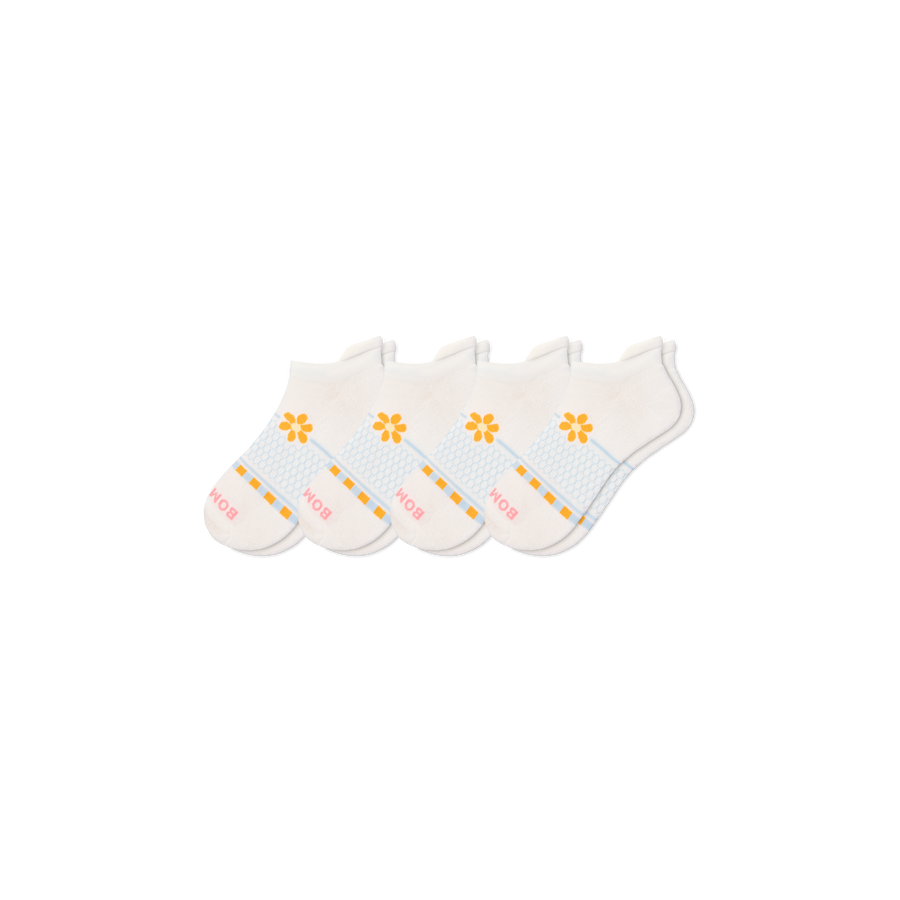 Women's Beach Day Ankle Sock 4-Pack - Comfort School Fit