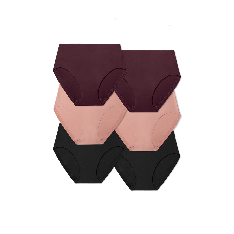 Women's No Show High Rise Brief 6-Pack - Easy All Day Wear