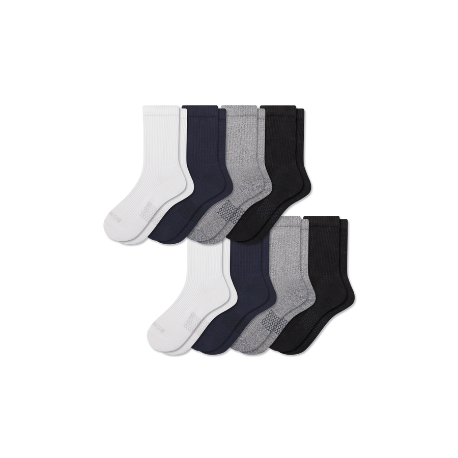 Women's Modern Rib Half Calf Sock 8-Pack - Everyday Crew Rotation