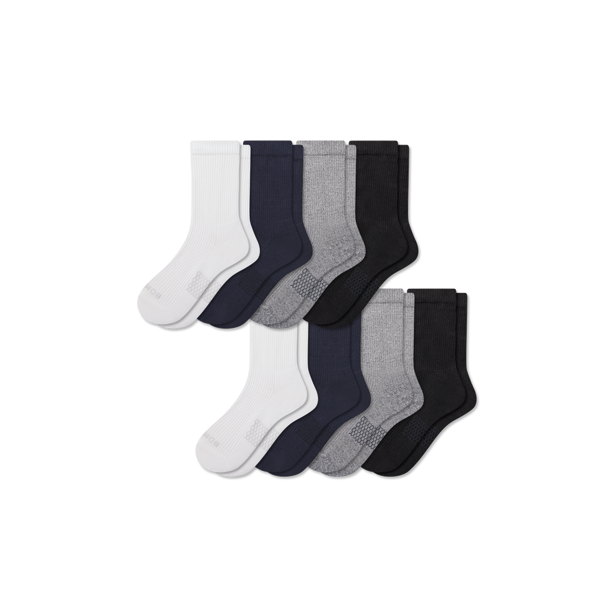 Men's Modern Rib Half Calf Sock 8-Pack - Weekend No Show Fit