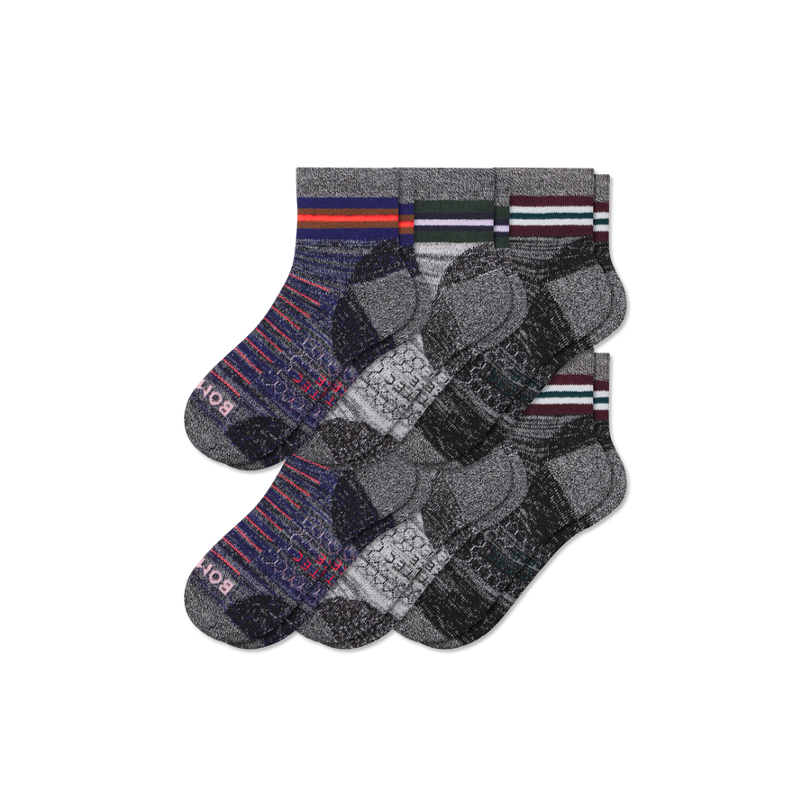 Men's Hiking Quarter Sock 6-Pack - Outdoor Low Cut Cushion