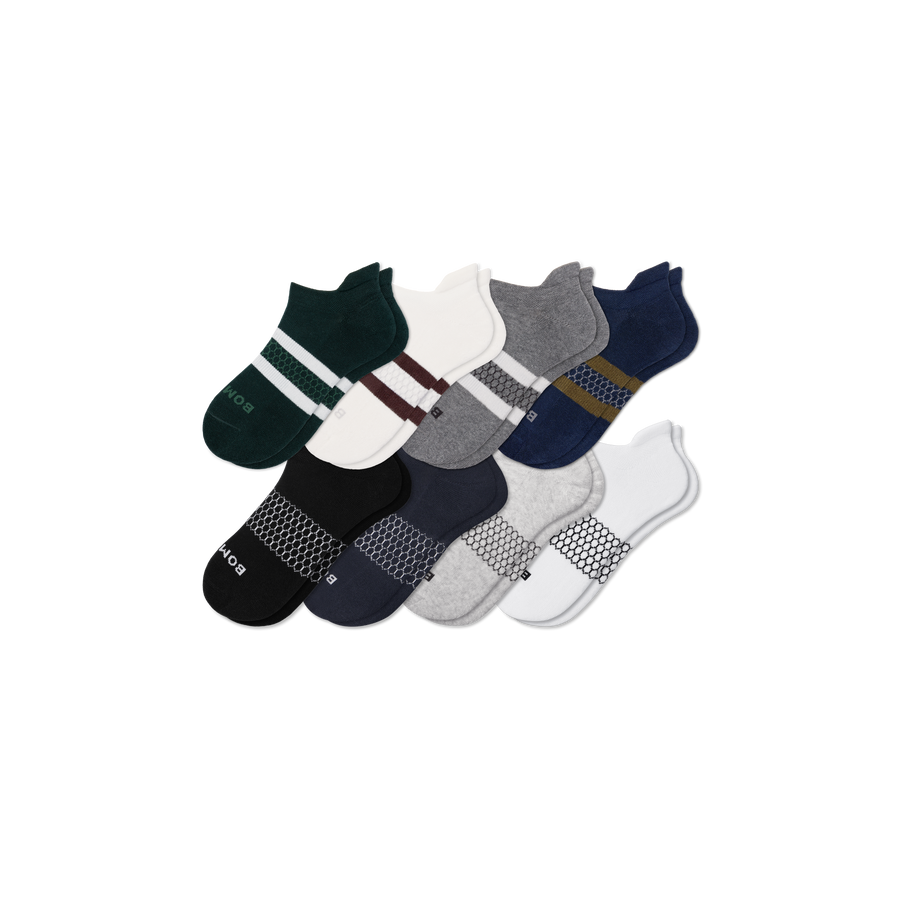 Men's Solids Ankle Sock 8-Pack - Light No Show Step