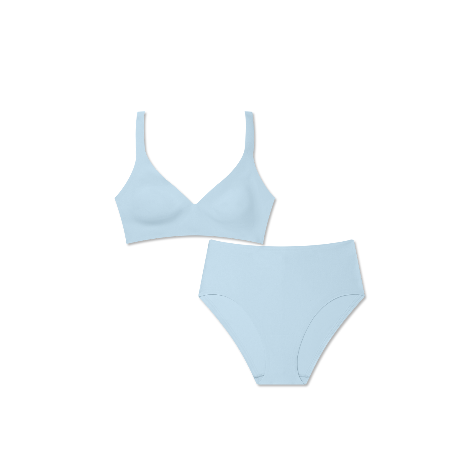 No Show Plunge Bralette + Hipster - Glacier Blue L