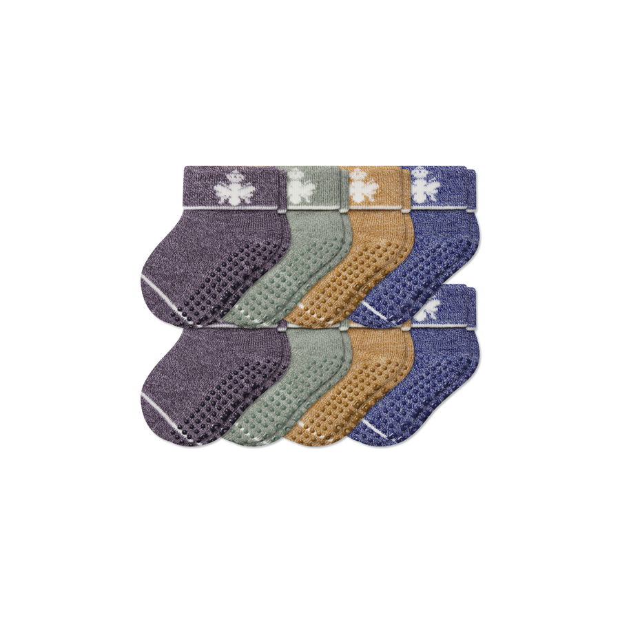 Baby Merino Wool Blend Gripper Calf Sock 8-Pack (6-12 Months) - Cozy Weekend Move