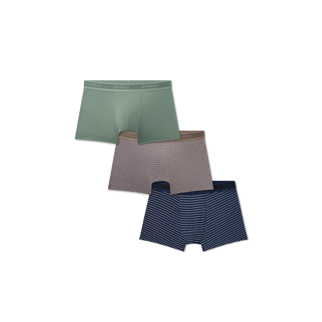 Men's Soft Flex Trunk 3-Pack - Grey Sage Navy Mix L