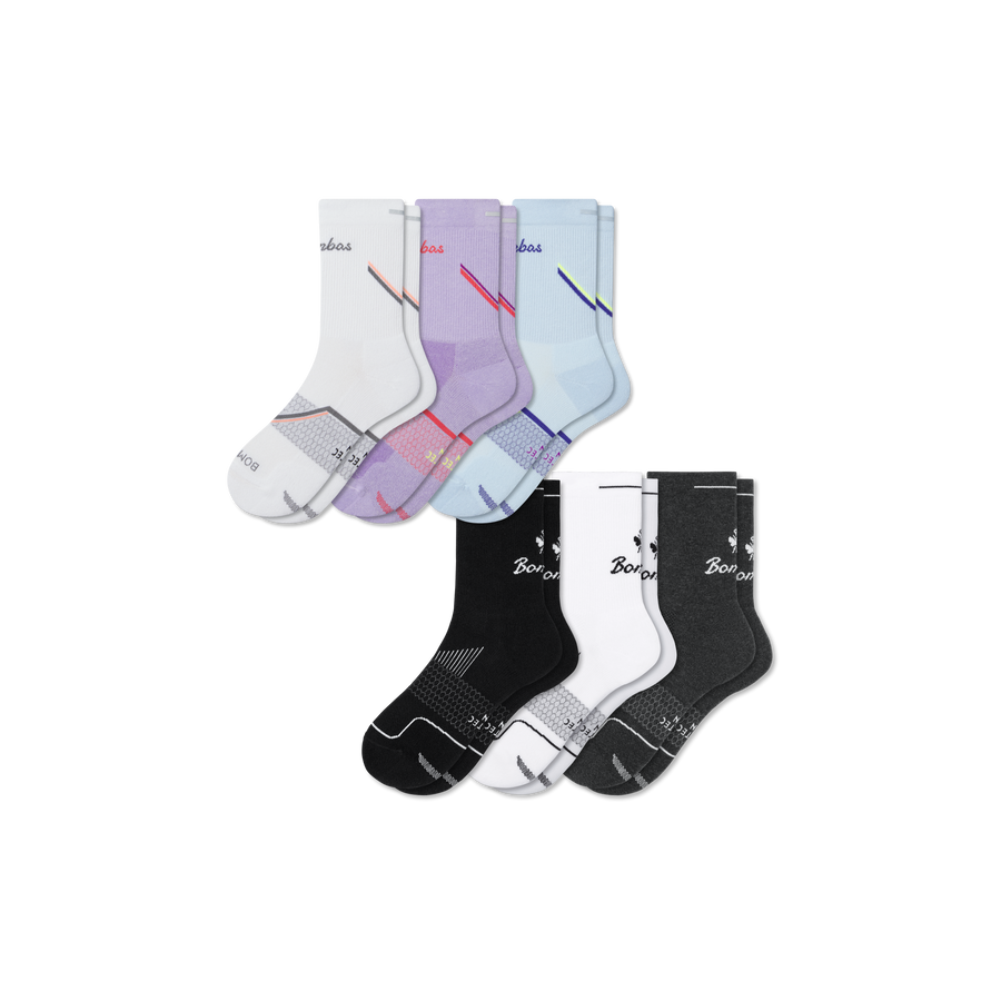 Women's Run Half Calf Sock 6-Pack - Classic Ankle Cushion