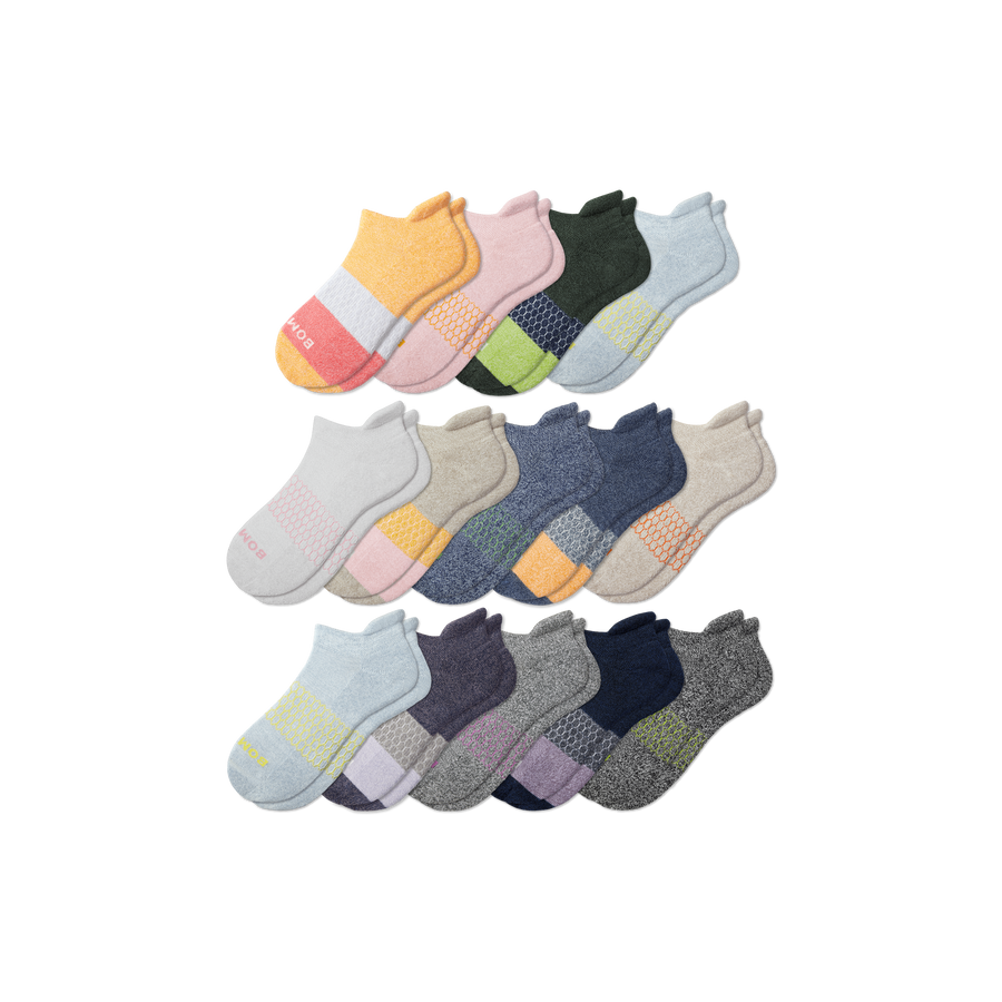 Youth Week of Bombas Ankle Sock 14-Pack - Cozy Travel Pair