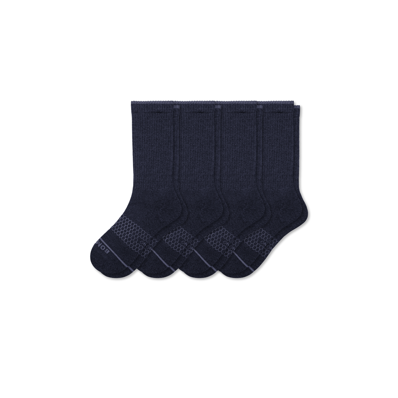 Merino Wool Blend Calf Sock 4-Pack - midnight navy L