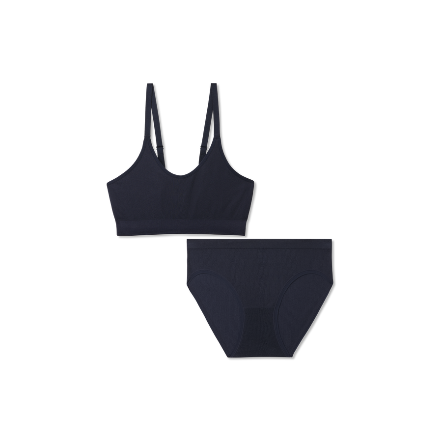 Women's Seamless Scoop Bralette + Brief Pack - Soft All Day Hold