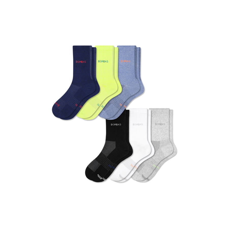 Women's UltraLite Sport Half Calf Sock 6-Pack - Daily School Wear