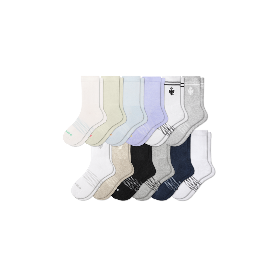 Women's Half Calf Sock 12-Pack - Steady Court Fit