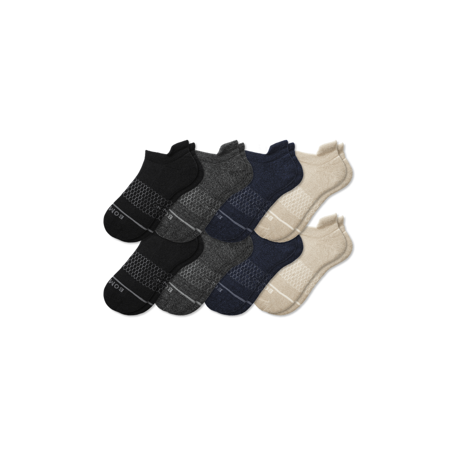 Men's Merino Wool Blend Ankle Sock 8-Pack - Smooth Office Fit