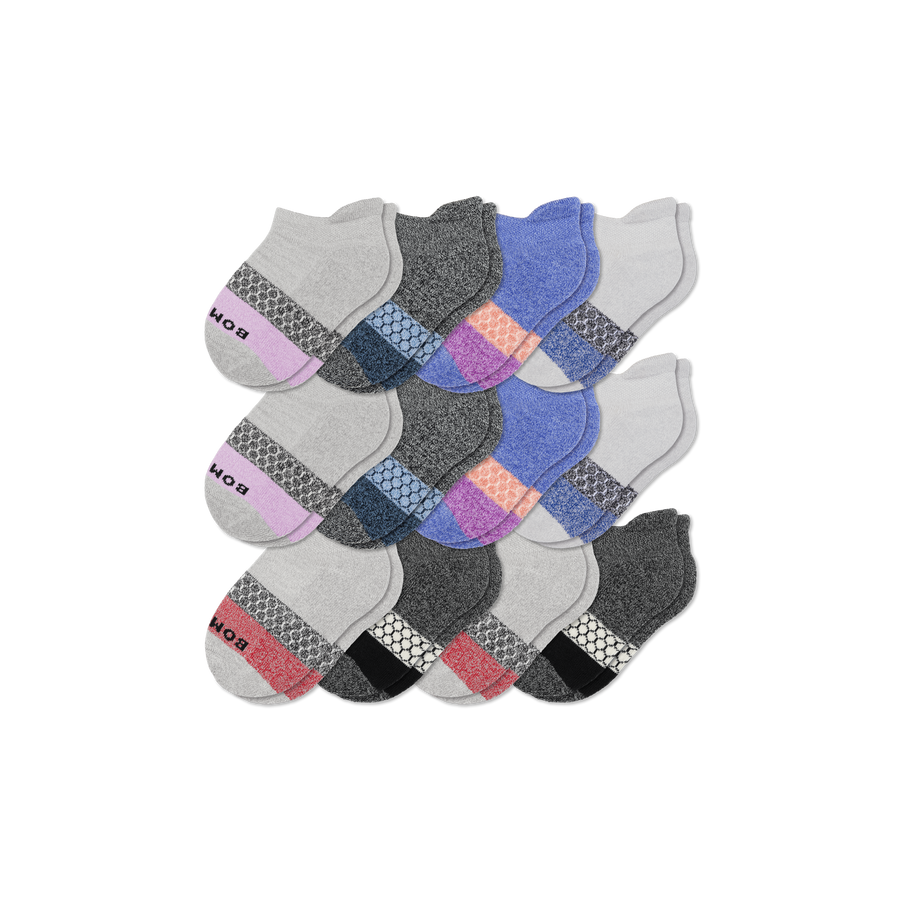 Junior Tri-Block Ankle Sock 12-Pack - Smooth School Pair