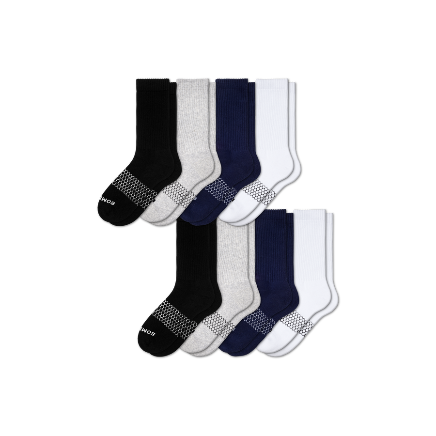 Women's Solids Calf Sock 8-Pack - Soft Court Comfort